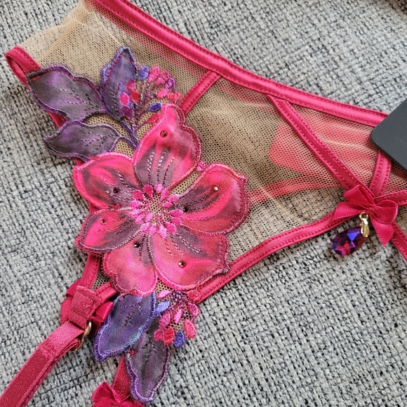 NWT Honey Birdette Marymay Bra and Garter Size 34D XS - Picture 10 of 12